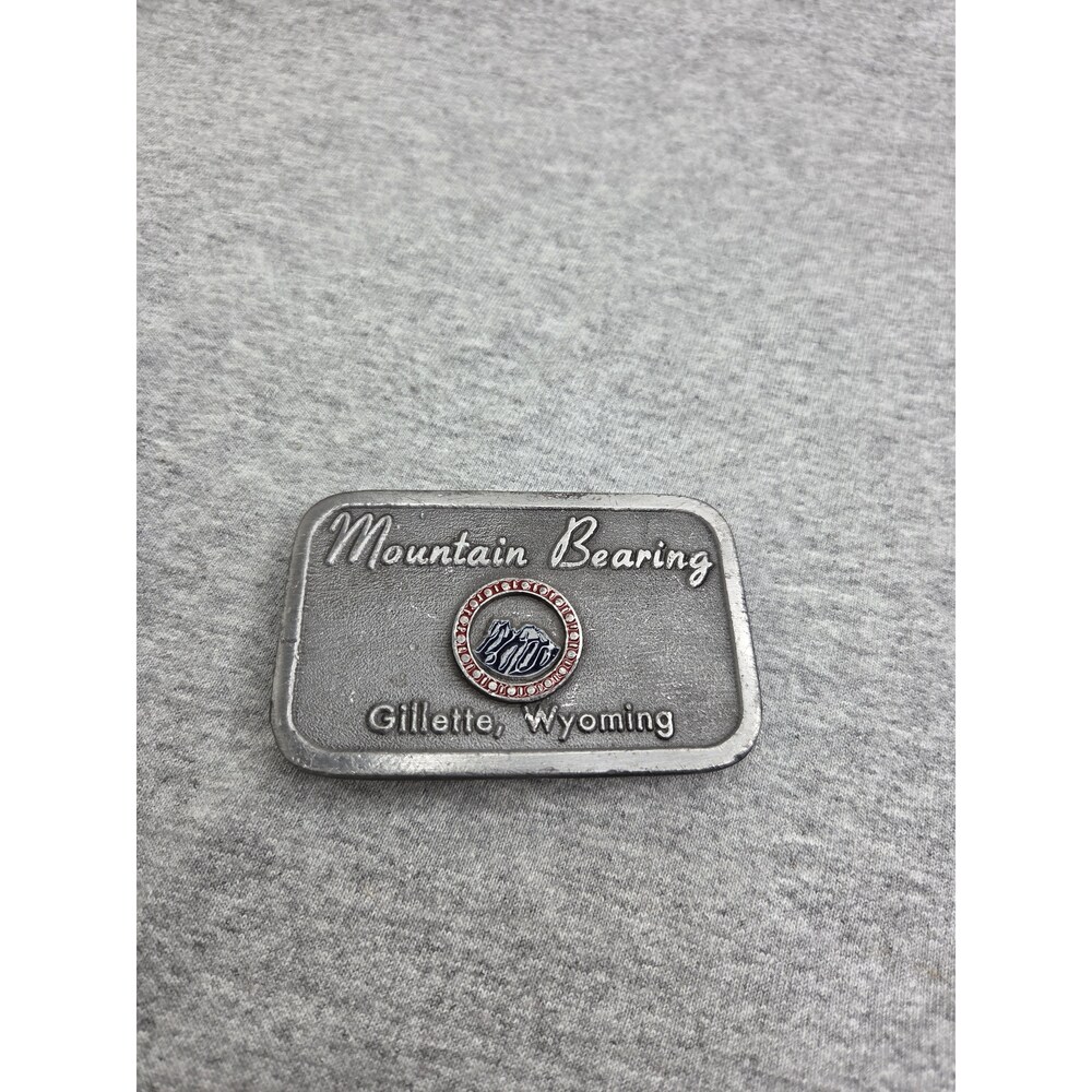 Mountain Bearing Gillette Wyoming Heavy Metal Belt Buckle